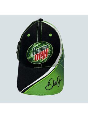 Mountain Dew Dale Jr. #88 Embroidered Black & Green Adjustable Hat